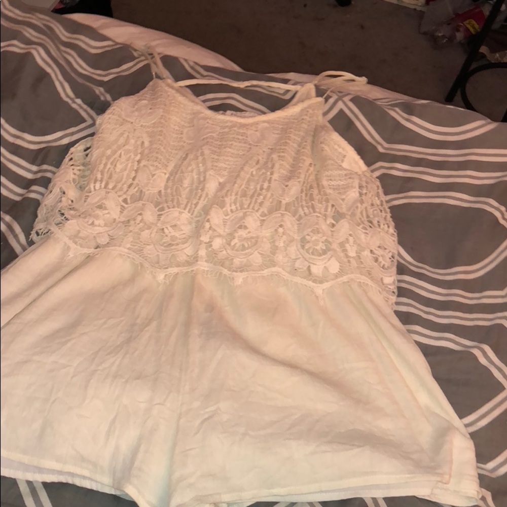 White Lacey romper